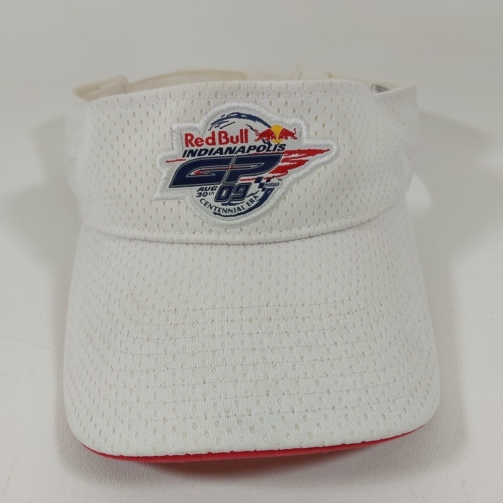 Indianapolis Red Bull Moto GP 2009 White Adjustable Visor